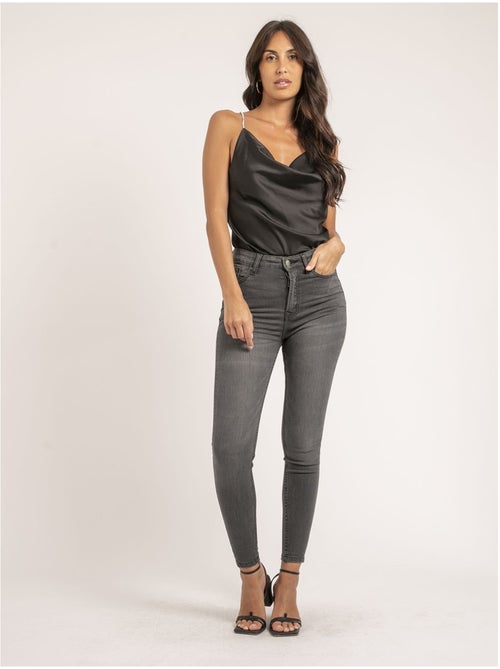 Caraco satin col bénitier foline - Kiabi