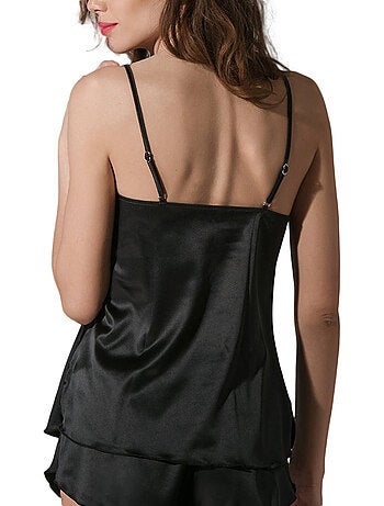 Caraco satin prestige noir
