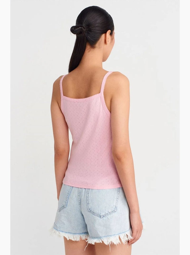 Caraco texturé en coton modal dilvin Rose clair - Kiabi
