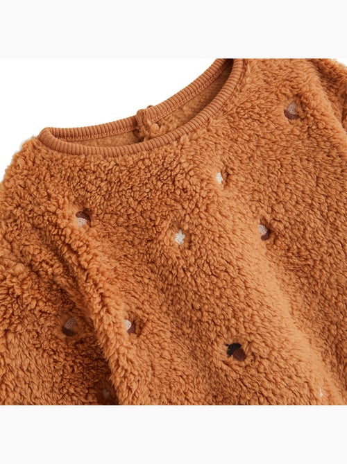 Caramel sherpa babytrui - Kiabi