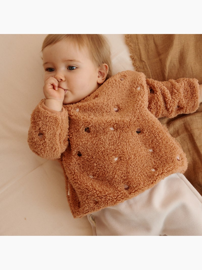 Caramel sherpa babytrui Bruin - Kiabi
