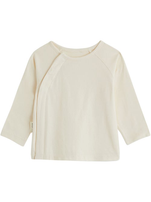 Caramelkleurige gewatteerde babyoveralls en t-shirtset - Kiabi