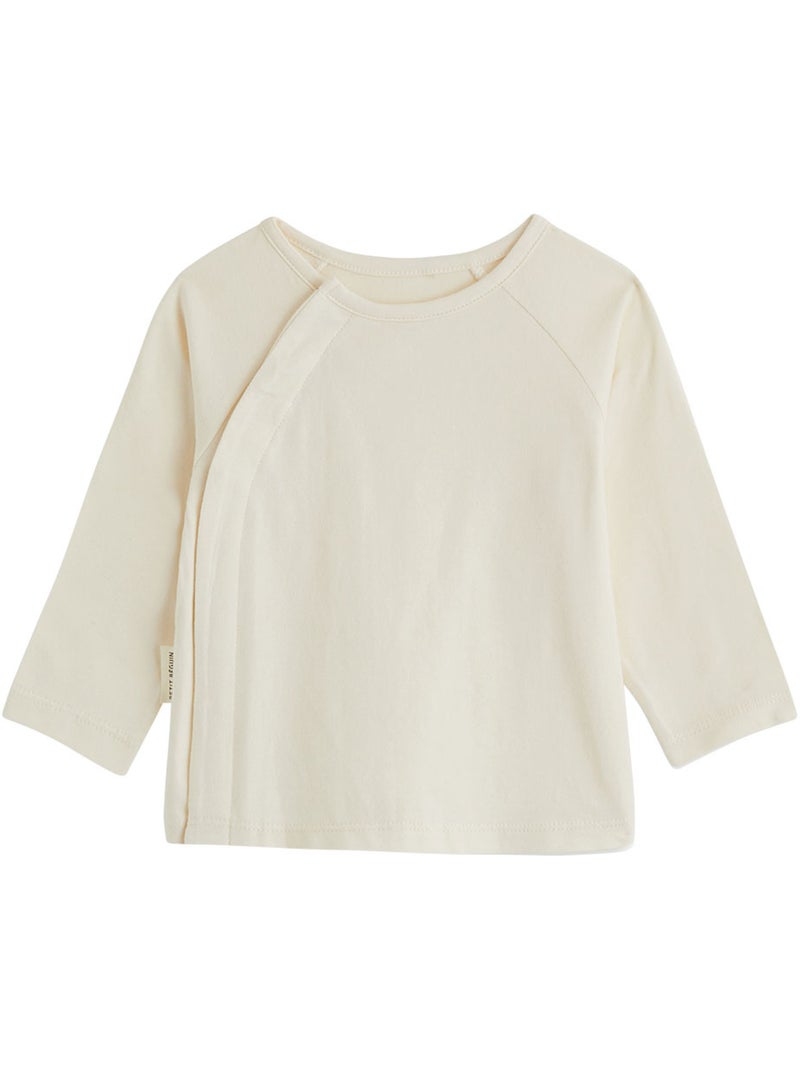 Caramelkleurige gewatteerde babyoveralls en t-shirtset Bruin - Kiabi