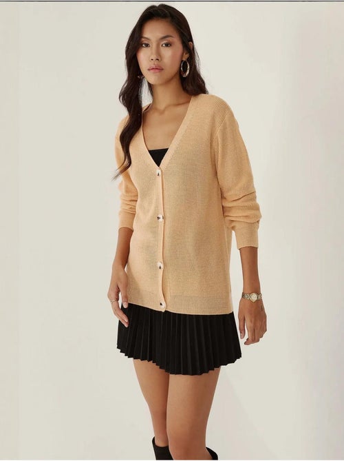 Cardigan boutonné à col en V - Kiabi Cardigan boutonné à col en V - Kiabi
