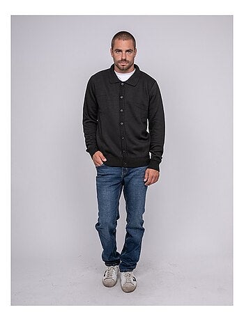 Cardigan col polo boutonné latomia