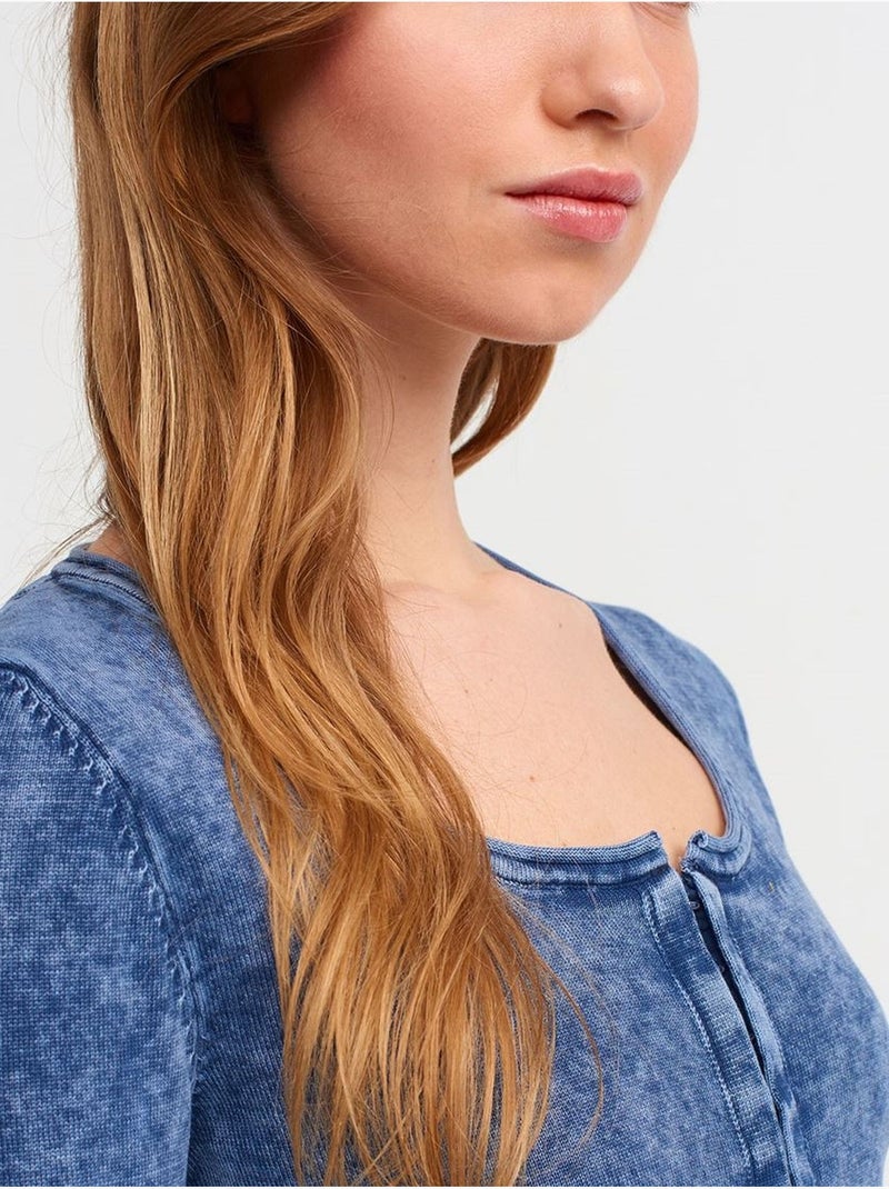 Cardigan court côtelé en coton dilvin Bleu nuit - Kiabi