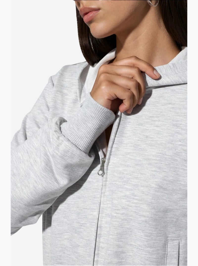 Cardigan en coton stretch busem Gris clair - Kiabi