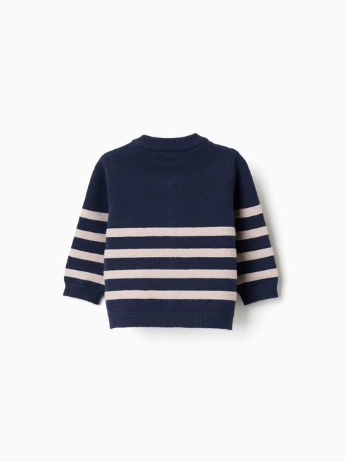 Cardigan en maille à rayures - Kiabi