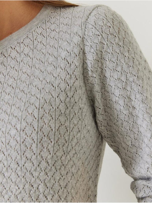 Cardigan en maille ajourée à manches longues et boutons lucci - Kiabi Cardigan en maille ajourée à manches longues et boutons lucci - Kiabi