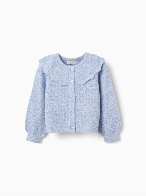 Cardigan en maille ajourée avec maxi col - Kiabi Cardigan en maille ajourée avec maxi col - Kiabi