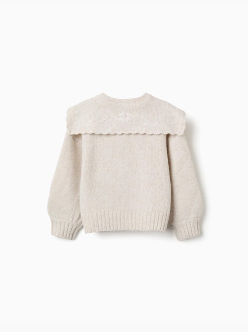 Cardigan en maille avec col brodé - Kiabi Cardigan en maille avec col brodé - Kiabi