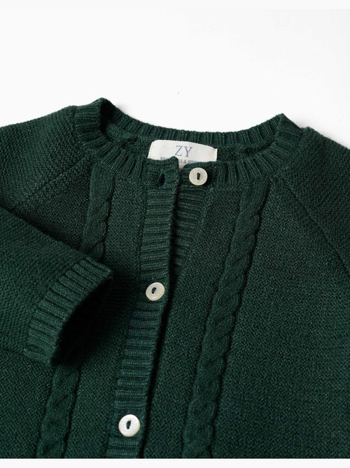 Cardigan en maille avec détails torsadés b&s - Kiabi