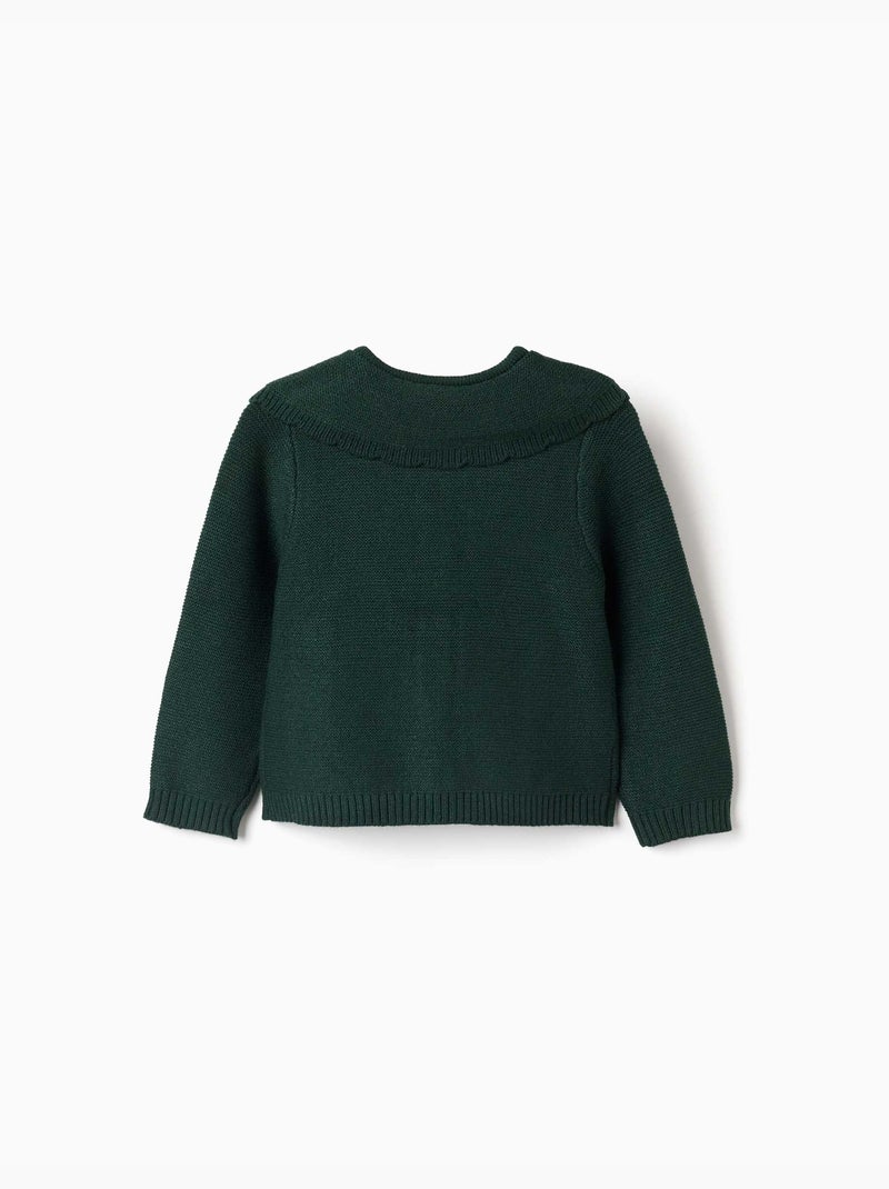 Cardigan en maille avec détails torsadés b&s Vert foncé - Kiabi