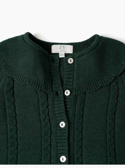 Cardigan en maille avec détails torsadés b&s - Kiabi