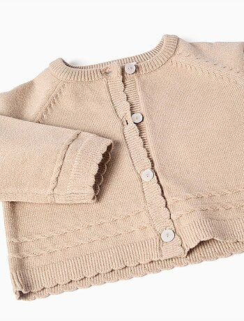 Cardigan en maille avec extrémités festonnées b&s