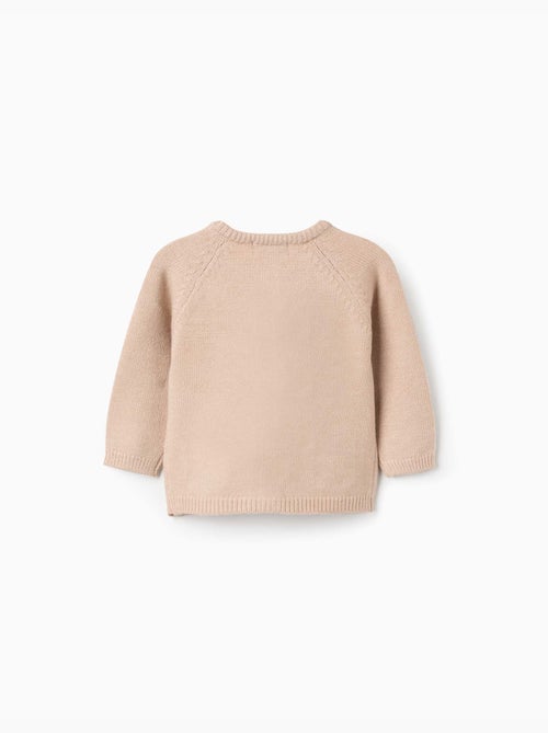 Cardigan en maille avec motif jacquard - Kiabi