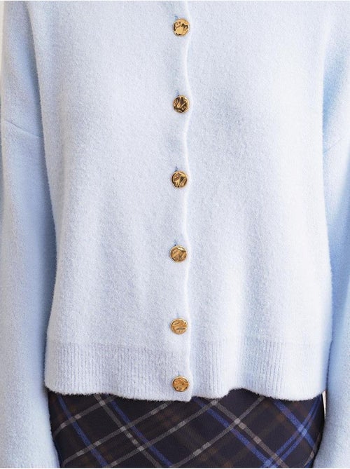 Cardigan en maille côtelée surdimensionné avec fermeture à boutons mixray - Kiabi Cardigan en maille côtelée surdimensionné avec fermeture à boutons mixray - Kiabi