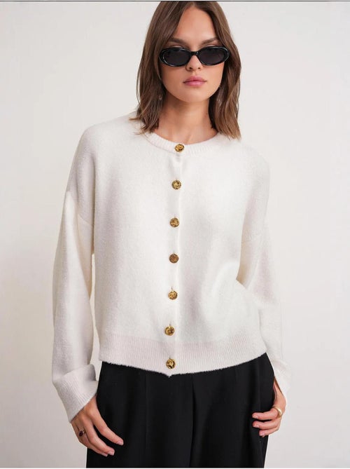 Cardigan en maille côtelée surdimensionné avec fermeture à boutons mixray - Kiabi Cardigan en maille côtelée surdimensionné avec fermeture à boutons mixray - Kiabi