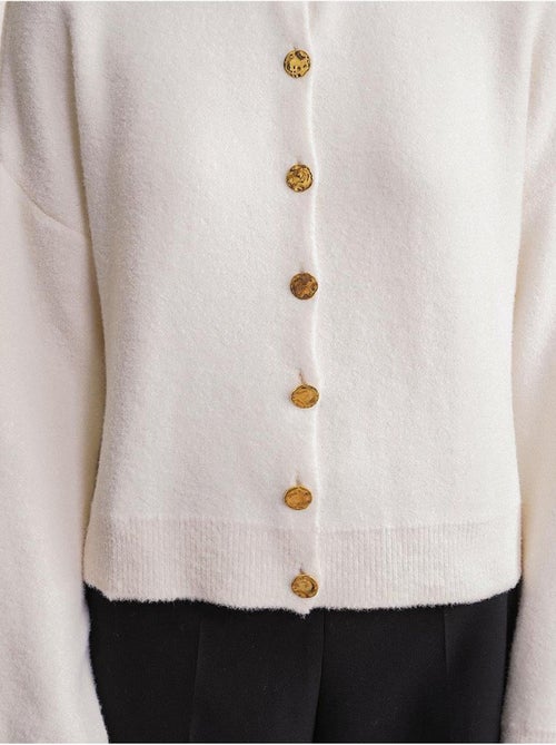 Cardigan en maille côtelée surdimensionné avec fermeture à boutons mixray - Kiabi Cardigan en maille côtelée surdimensionné avec fermeture à boutons mixray - Kiabi