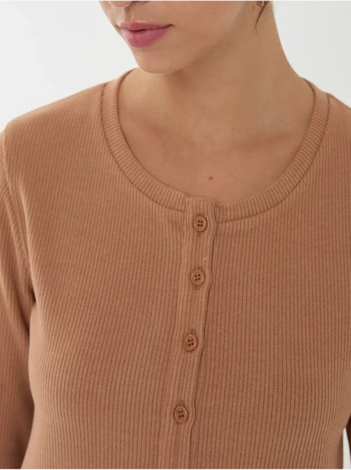 Cardigan en tricot boutonné sur le devant - Kiabi Cardigan en tricot boutonné sur le devant - Kiabi