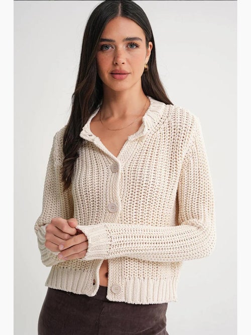 Cardigan en tricot côtelé texturé avec boutons mixray - Kiabi Cardigan en tricot côtelé texturé avec boutons mixray - Kiabi