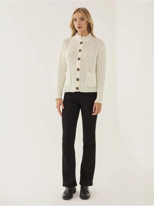 Cardigan en tricot texturé avec boutons - Kiabi Cardigan en tricot texturé avec boutons - Kiabi