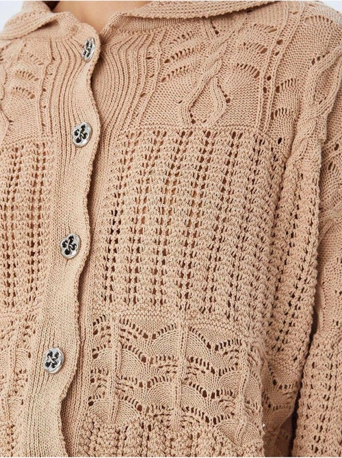 Cardigan en tricot texturé avec fermeture à boutons mixray - Kiabi Cardigan en tricot texturé avec fermeture à boutons mixray - Kiabi