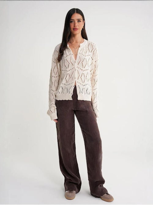Cardigan en tricot texturé avec fermeture à boutons mixray - Kiabi Cardigan en tricot texturé avec fermeture à boutons mixray - Kiabi