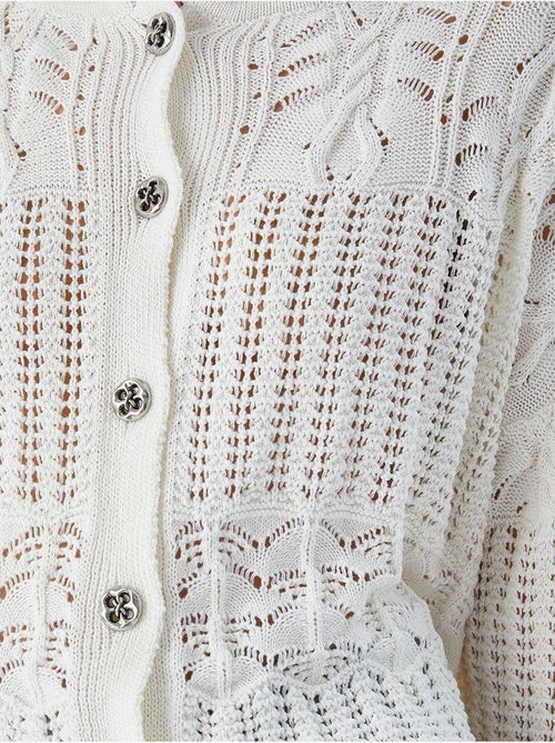 Cardigan en tricot texturé avec fermeture à boutons mixray - Kiabi Cardigan en tricot texturé avec fermeture à boutons mixray - Kiabi