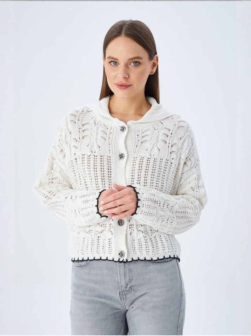 Cardigan en tricot texturé avec fermeture à boutons mixray Sable - Kiabi