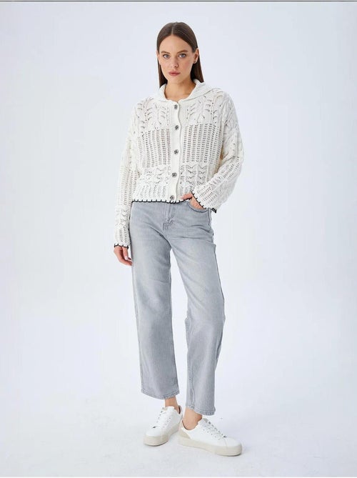 Cardigan en tricot texturé avec fermeture à boutons mixray - Kiabi Cardigan en tricot texturé avec fermeture à boutons mixray - Kiabi