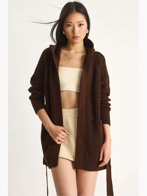 Cardigan met capuchon en striksluiting lucci - Kiabi Cardigan met capuchon en striksluiting lucci - Kiabi