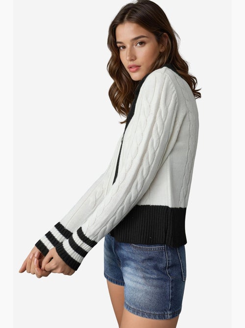 Cardigan met polokraag en ritssluiting my fashion - Kiabi