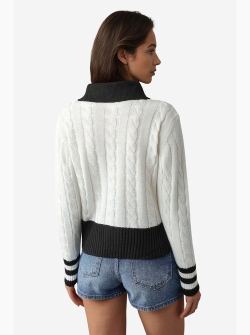 Cardigan met polokraag en ritssluiting my fashion - Kiabi