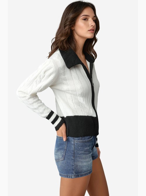 Cardigan met polokraag en ritssluiting my fashion - Kiabi