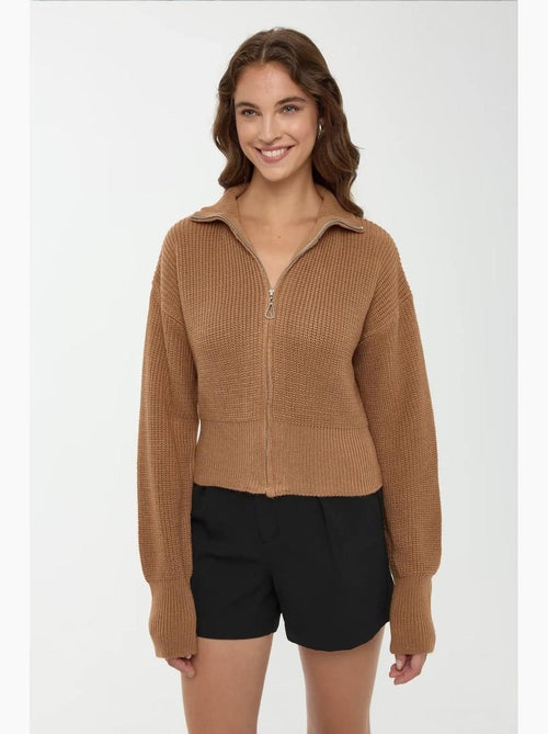 Cardigan met rits hiccup - Kiabi Cardigan met rits hiccup - Kiabi