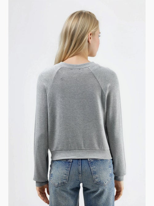 Cardigan met ronde hals en knopen busem - Kiabi