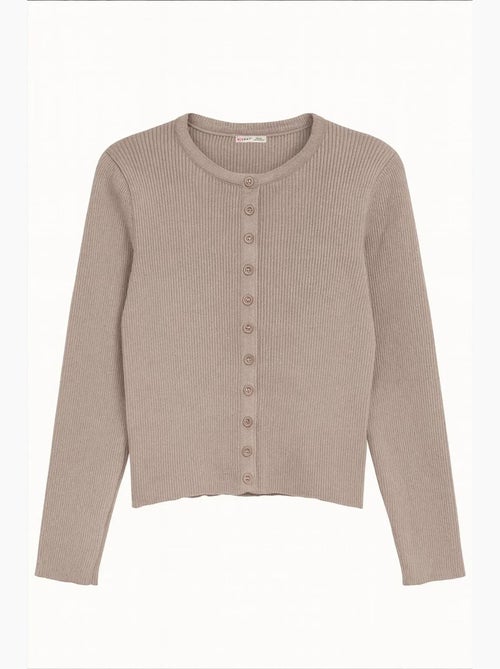Cardigan slim fit en maille côtelée avec fermeture à boutons mixray - Kiabi Cardigan slim fit en maille côtelée avec fermeture à boutons mixray - Kiabi