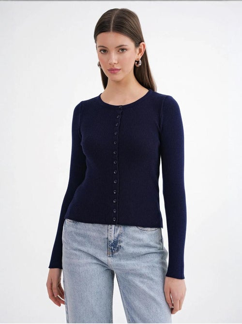 Cardigan slim fit en maille côtelée avec fermeture à boutons mixray - Kiabi Cardigan slim fit en maille côtelée avec fermeture à boutons mixray - Kiabi