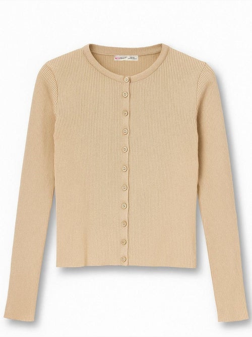 Cardigan slim fit en maille côtelée avec fermeture à boutons mixray - Kiabi Cardigan slim fit en maille côtelée avec fermeture à boutons mixray - Kiabi