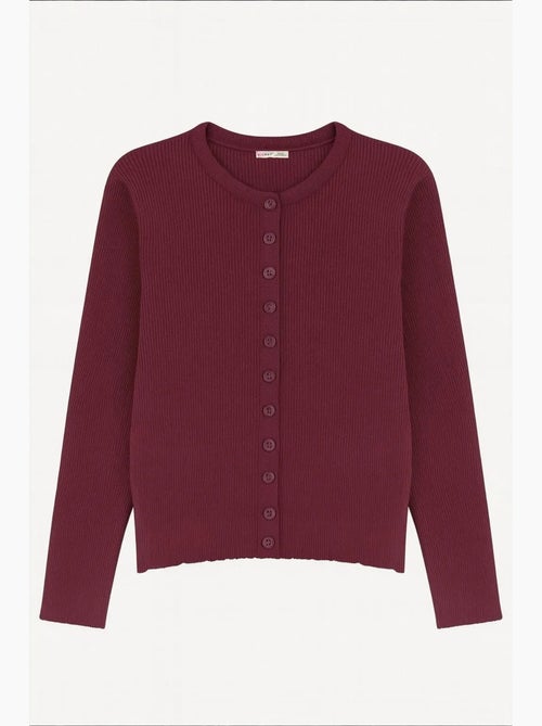 Cardigan slim fit en maille côtelée avec fermeture à boutons mixray - Kiabi Cardigan slim fit en maille côtelée avec fermeture à boutons mixray - Kiabi