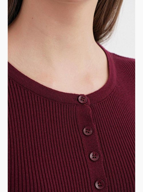 Cardigan slim fit en maille côtelée avec fermeture à boutons mixray - Kiabi Cardigan slim fit en maille côtelée avec fermeture à boutons mixray - Kiabi