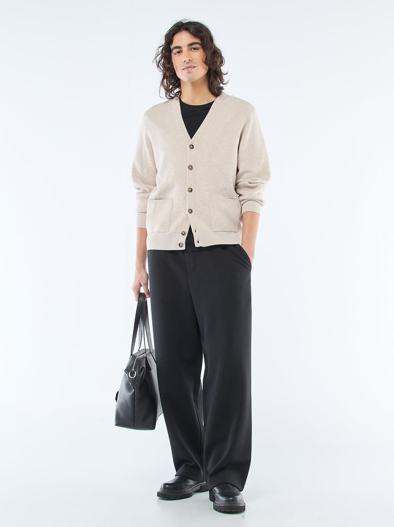 Cardigan uni Beige - Kiabi