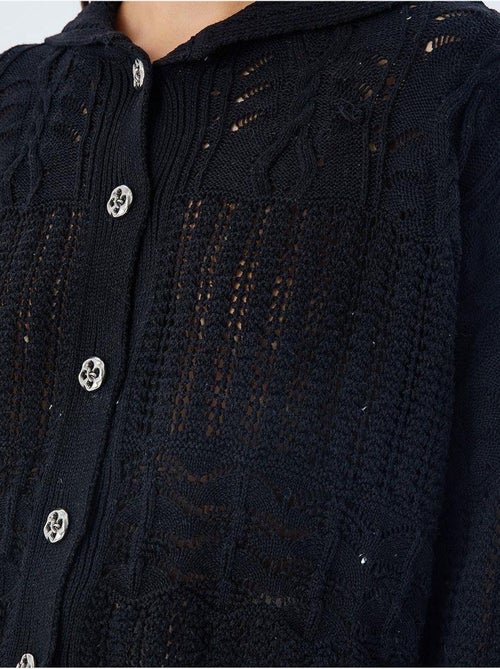 Cardigan van getextureerd breiwerk met knoopsluiting mixray - Kiabi Cardigan van getextureerd breiwerk met knoopsluiting mixray - Kiabi