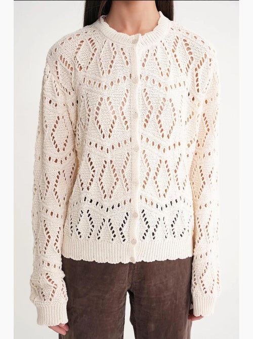 Cardigan van getextureerde knit met knoopsluiting mixray - Kiabi Cardigan van getextureerde knit met knoopsluiting mixray - Kiabi