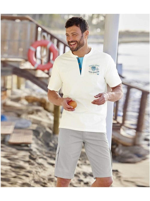 Cargo bermuda in microvezel - ATLAS FOR MEN - Kiabi Cargo bermuda in microvezel - ATLAS FOR MEN - Kiabi