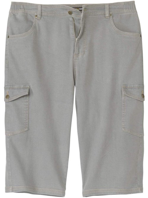 Cargo driekwartbroek van stretchdenim - atlas for men - Kiabi
