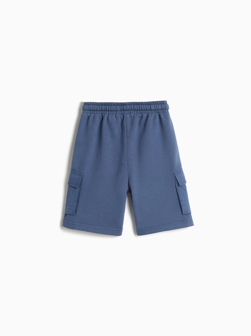 Cargo-fleece shorts, mo fashion Blauw - Kiabi