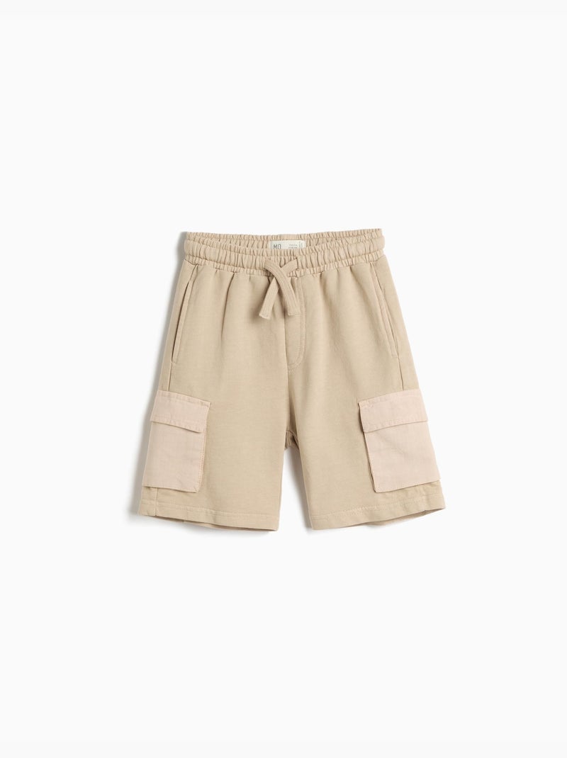 Cargo-fleece shorts, mo fashion Grijs - Kiabi