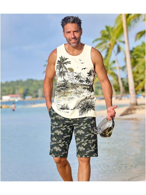 Cargobermuda met camouflageprint - ATLAS FOR MEN - Kiabi Cargobermuda met camouflageprint - ATLAS FOR MEN - Kiabi